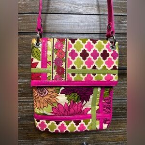 ❤️Floral Patchwork Crossbody Bag - Pink and Green